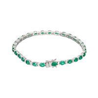 Vicenza - Piazzetta Palladio 2 - Armband Crivelli SMERALDO in Weißgold Smeraldo 5.20 Ct 421-BR-OV-4-3 - 421-BR-OV-4-3